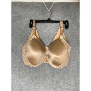 Soma womens Full coverage nude lace bra bow adjustable full support 38DDD